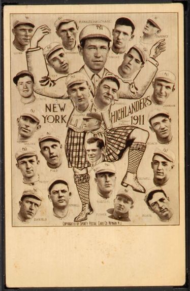 PC 1911 Sporty Postal Card New York Highlanders
